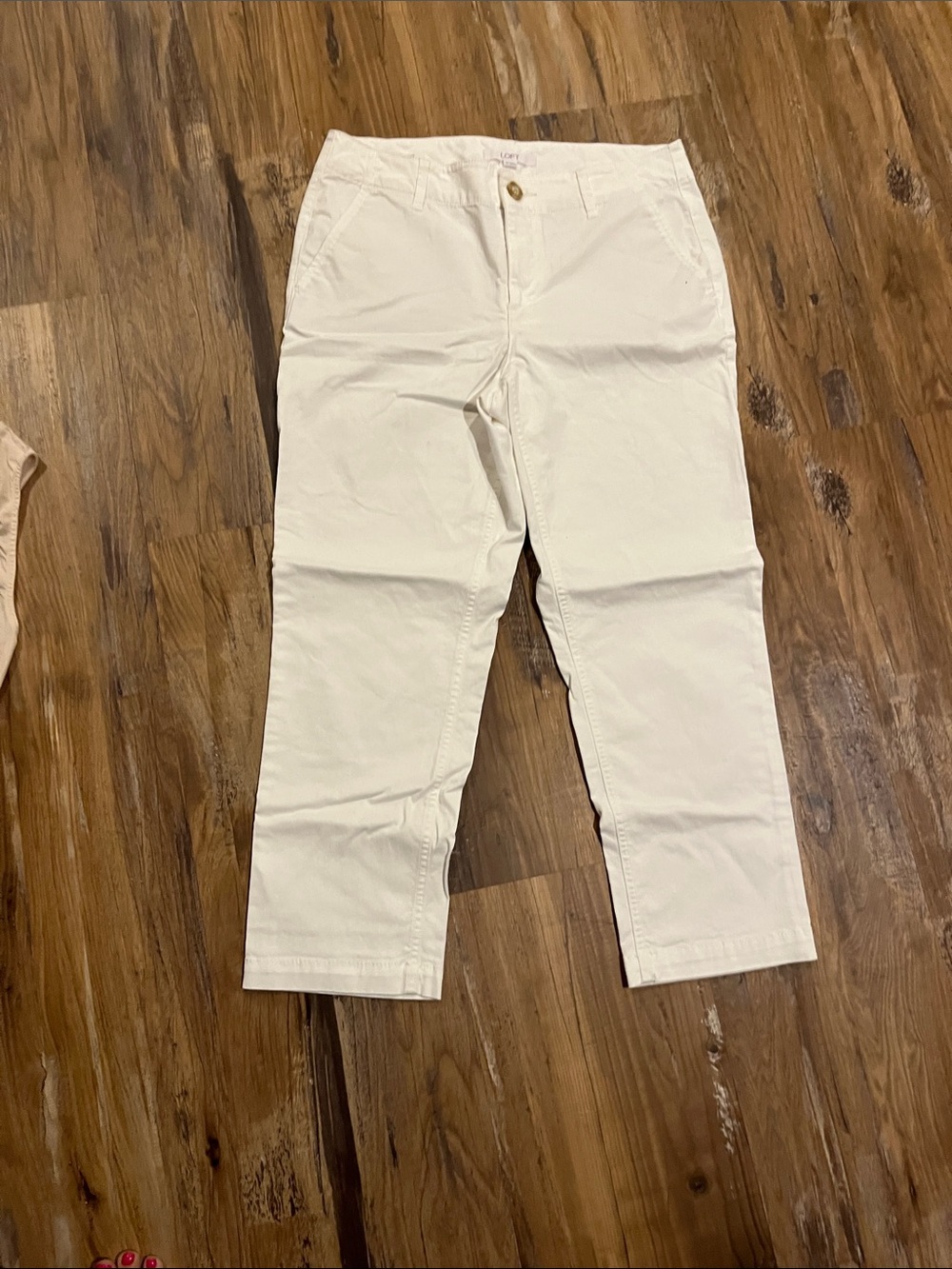 LOFT White Cropped Ankle Pants